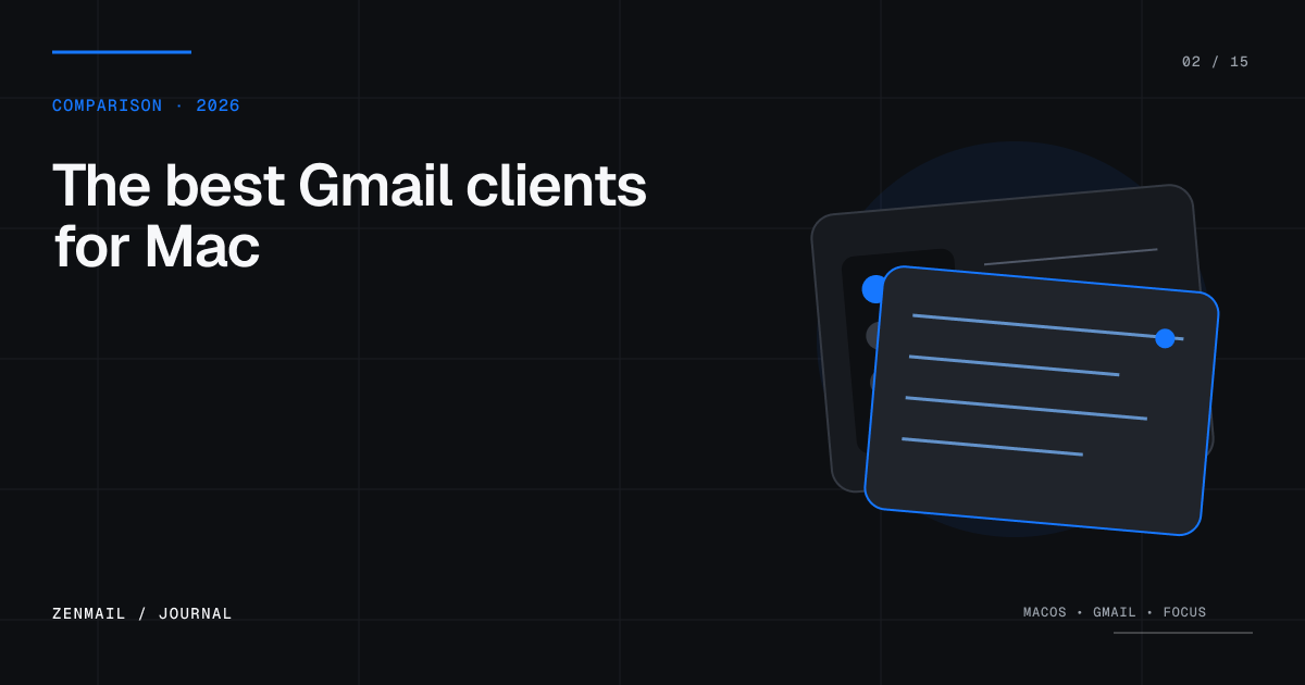 Two layered native email clients ready for comparison.
